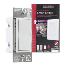 Enbrighten Zigbee In-Wall Smart Switch with QuickFit™ and SimpleWire™, White/Almond