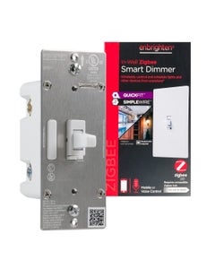 Enbrighten Zigbee In-Wall Smart Toggle Dimmer with QuickFit™ and SimpleWire™, White