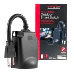 Enbrighten Zigbee Plug-in Outdoor Smart Switch, Black