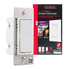 Enbrighten Zigbee In-Wall Smart Dimmer with QuickFit™ and SimpleWire™, White/Almond