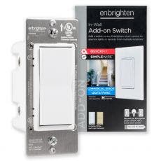 Enbrighten Add-On Switch with QuickFit™ and SimpleWire™, White