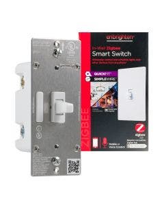Enbrighten Zigbee In-Wall Smart Toggle Switch with QuickFit™ and SimpleWire™, White
